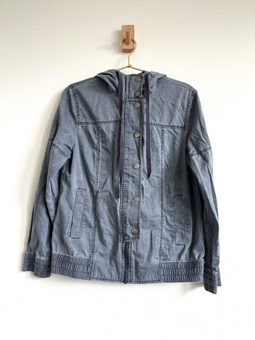 BP. Nordstrom Gray Full-Zip Hoodie Jacket - Cotton Utility Coat - Size S